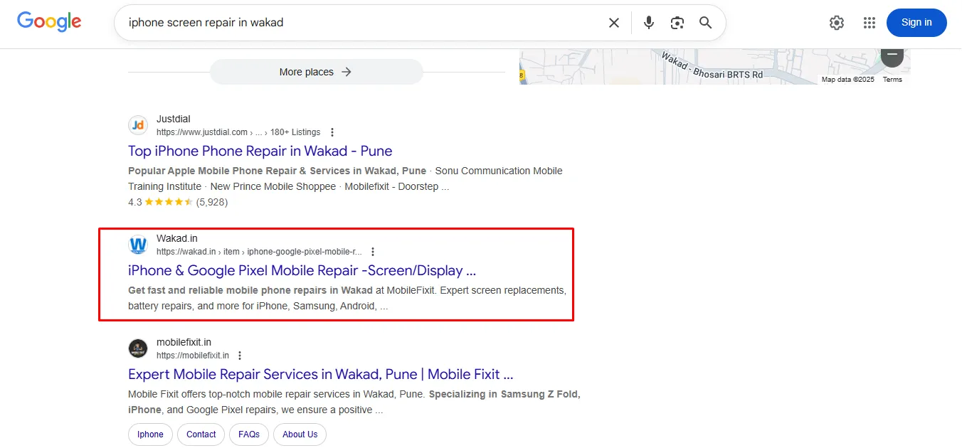 iphone repair in wakad directory