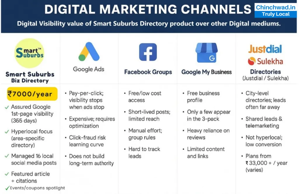 Smart Suburbs Vs Other Digital Marketing Channels