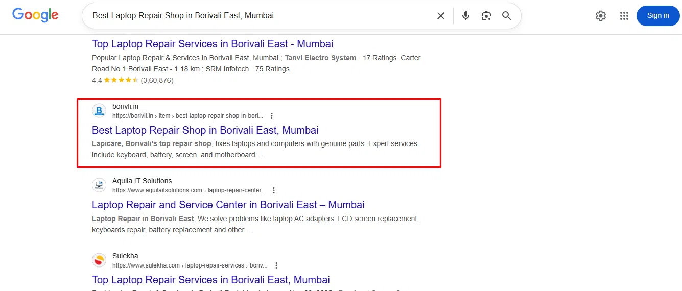 Best Laptop Repair Shop in Borivali East, Mumbai